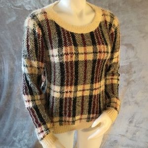 Black Red Off White and Gold Sweater